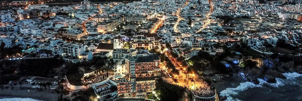 Motorcycle trip Spain at night