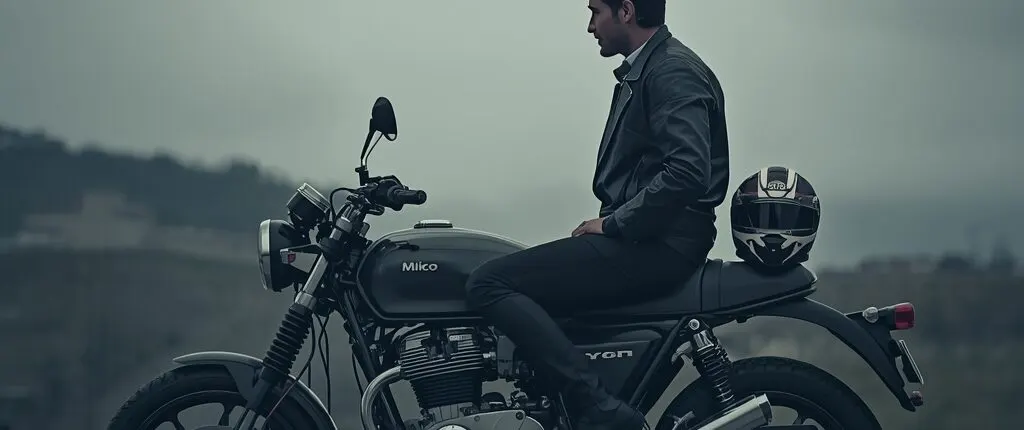 Motorcyclist on a parked motorcycle: myths about safety