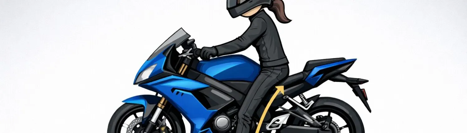 Stable footing for short motorcycle riders