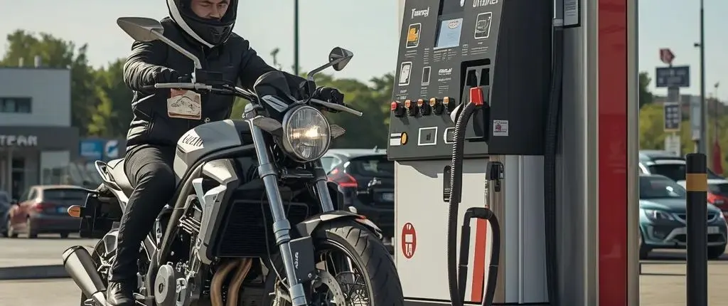 Determining and reducing average motorcycle fuel consumption