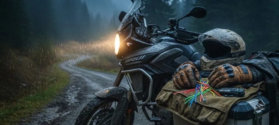 15 Tipps, die dir deine Motorradtour mit Hilfe eines Kabelbinders retten können