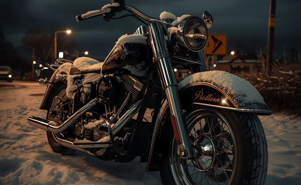 Protecting a motorcycle from frost and rust in winter