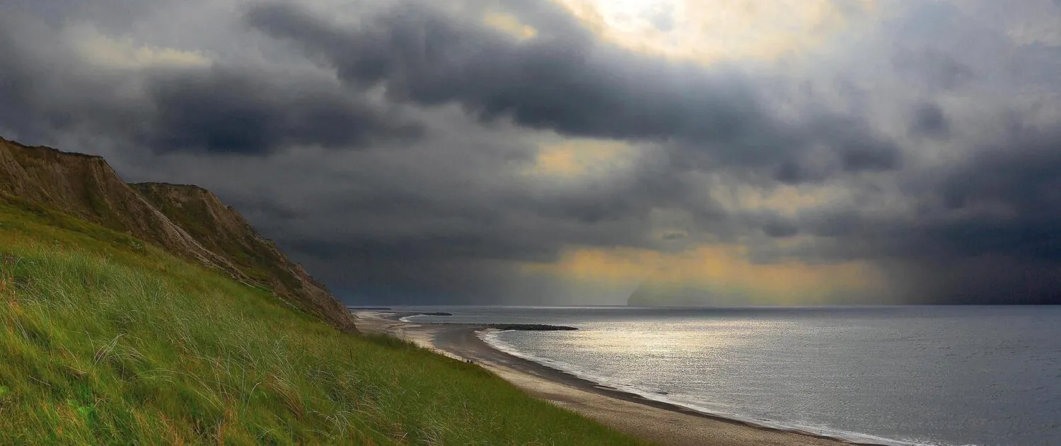 Motorcycle on a Danish beach