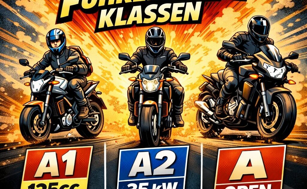 Die unterschiedlichen Motorradklassen nacch Alter ausgewählt