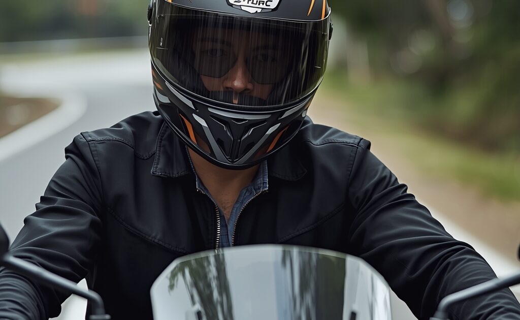 Google Maps Navigationssystem für Motorradfahrer über Bluetooth am Helm