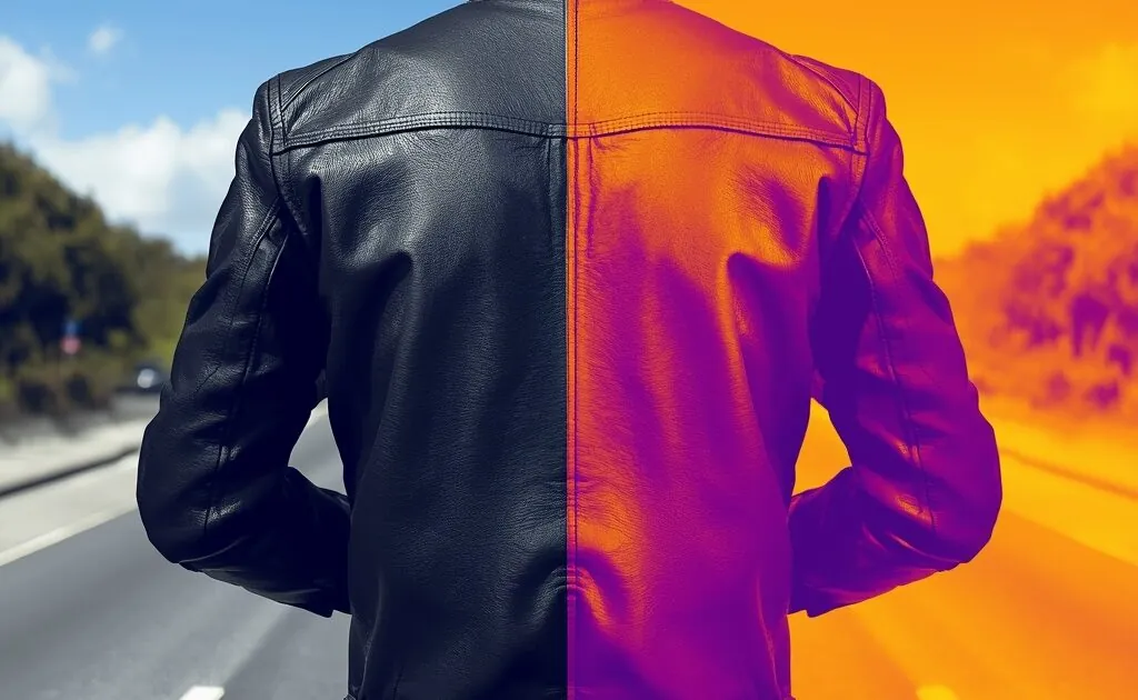 La ropa de moto de cuero se mantiene más fresca al sol gracias al sistema TFL
